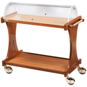 CARRELLO LEGNO 2 PIANI C/CUPOLA SEMICIRCOLARE