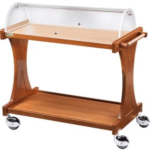 CARRELLO LEGNO 2 PIANI C/CUPOLA SEMICIRCOLARE