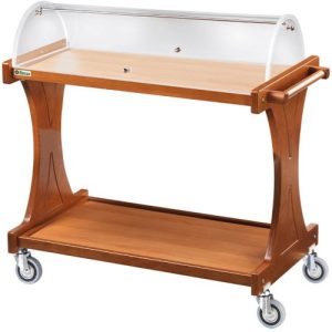 CARRELLO LEGNO 2 PIANI C/CUPOLA SEMICIRCOLARE