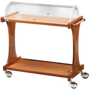 CARRELLO LEGNO 2 PIANI C/CUPOLA SEMICIRCOLARE
