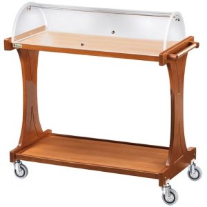CARRELLO LEGNO 2 PIANI C/CUPOLA SEMICIRCOLARE