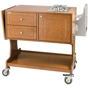 CARRELLO LEGNO FLAMBE' - NOCE