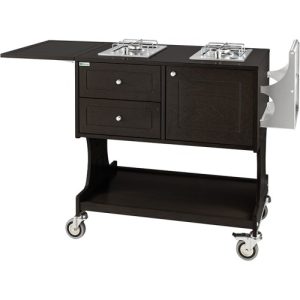 CARRELLO LEGNO FLAMBE' - CARBON