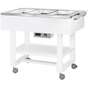 CARRELLO LEGNO TERMICO BOLLITI-ARROSTI - BIANCO