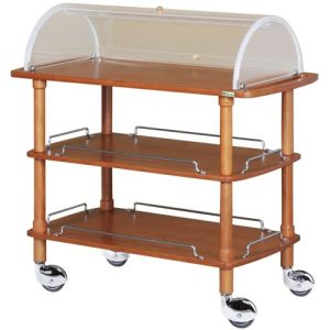 CARRELLO LEGNO 3 PIANI C/CUPOLA SEMICIRCOLARE