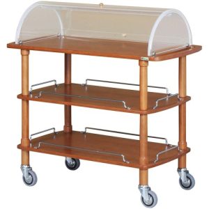 CARRELLO LEGNO 3 PIANI C/CUPOLA SEMICIRCOLARE