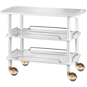 CARRELLO LEGNO 3 PIANI - LACCATO BIANCO