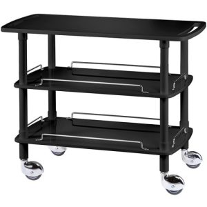 CARRELLO LEGNO 3 PIANI - NERO