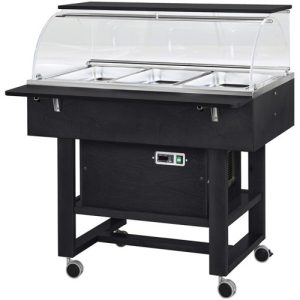 CARRELLO REFRIGERATO LEGNO 3x1/1 CUPOLA SEMICIRCOLARE - CARBON