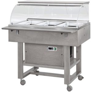 CARRELLO REFRIGERATO LEGNO 3x1/1 CUPOLA SEMICIRCOLARE - CENERE
