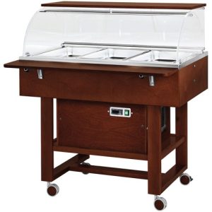 CARRELLO REFRIGERATO LEGNO 3x1/1 CUPOLA SEMICIRCOLARE - WENGE'