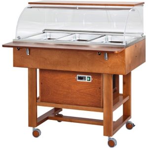 CARRELLO REFRIGERATO LEGNO 3x1/1 CUPOLA SEMICIRCOLARE