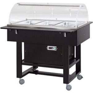 CARRELLO REFRIGERATO LEGNO 3x1/1 CUPOLA SEMICIRCOLARE - CARBON