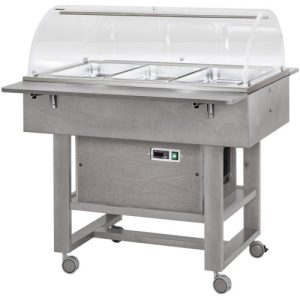 CARRELLO REFRIGERATO LEGNO 3x1/1 CUPOLA SEMICIRCOLARE - CENERE