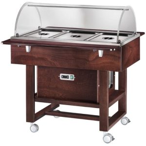 CARRELLO REFRIGERATO LEGNO 3x1/1 CUPOLA SEMICIRCOLARE - WENGE'