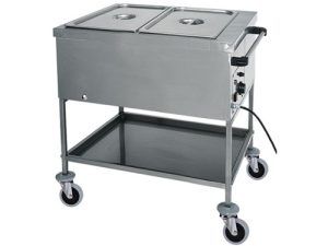 CARRELLO TERMICO INOX RESISTENZA A SECCO 2xGN1/1