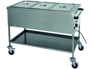 CARRELLO TERMICO INOX BAGNOMARIA 3xGN1/1