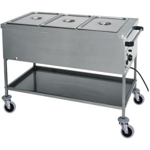 CARRELLO TERMICO INOX RESISTENZA A SECCO 3xGN1/1