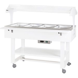 ESPOSITORE LEGNO BAGNOMARIA 4xGN1/1 - BIANCO