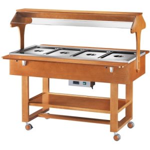 ESPOSITORE LEGNO BAGNOMARIA 4xGN1/1 - CARBON