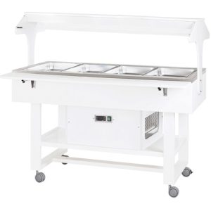 ESPOSITORE REFRIGERATO LEGNO 4xGN1/1 - BIANCO