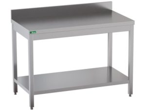 TAVOLO DA LAVORO INOX C/ALZATINA 160x70x95cm