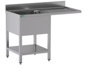 LAVELLO INOX A SBALZO -1 VASCA 120x70x95cm - immagine 1