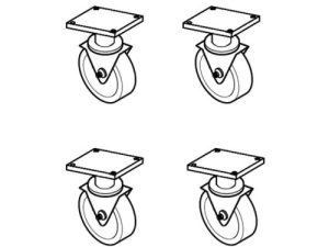 KIT 4 RUOTE PER SALADETTE DIAMETRO 50mm - immagine 1