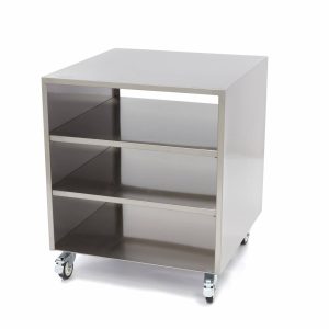 Tavolo Macchina in Acciaio Inox - 60 x 60cm - Portata 120 kg - su Ruote