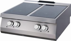 Premium Fornello a Infrarossi - 4 Fuochi - Unità Doppia - Profondità 90cm - Elettrico