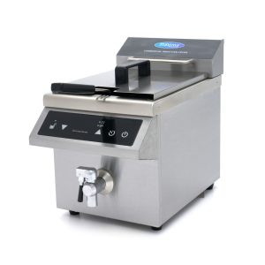 Friggitrice - 8L - 1 Cestello - Induzione - con Rubinetto di Scarico
