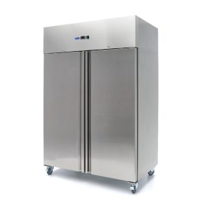 Congelatore - 1200L - 6 Ripiani Regolabili (2/1GN) - Acciaio Inox - su Ruote