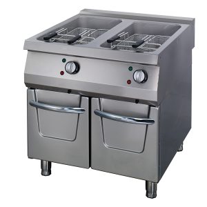 Premium Friggitrice - 2 x 22L - Unità Doppia - Profondità 90cm - con Rubinetto di Scarico - Elettrico