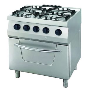 Heavy Duty Fornelli - 4 Fuochi - Unità Doppia - Profondità - 31 kW - Gas con forno