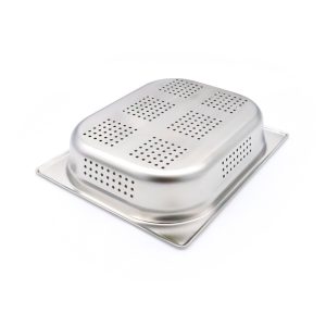 Contenitore Gastronorm - 1/2 GN - Profondità 6,5cm - Acciaio Inox - Forato - immagine 2
