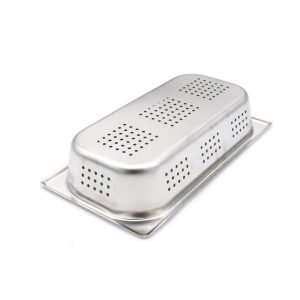 Contenitore Gastronorm - 1/3 GN - Profondità 6,5cm - Acciaio Inox - Forato - immagine 2