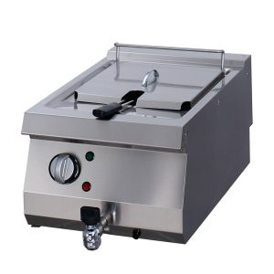 Heavy Duty Friggitrice - 1 x 12L - Unità Singola - Profondità 70cm - con Rubinetto di Scarico - Elettrico