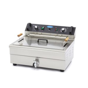 Friggitrice - 20L - 1 Cestello - con Rubinetto di Scarico