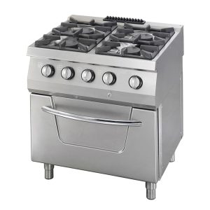Heavy Duty Fornelli - 4 Fuochi - Unità Doppia - Profondità - 37 kW - Gas con forno