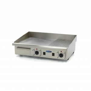 Piastra - Mezza Scanalato - 73cm - incl. Vassoio di Raccolta - 400V