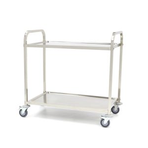 Carrello di Servizio in Acciaio Inox - 2 Ripiani