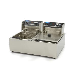 Friggitrice - 2 x 6L - 2 Cestelli - fino a 2,4kg di Patatine Fritte
