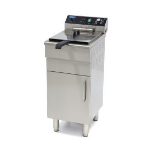 Friggitrice - 16L - 1 Cestello - con Rubinetto di Scarico e Base Armadiata - 400V