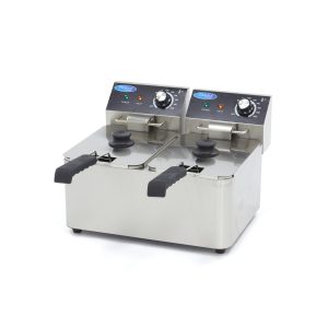 Friggitrice - 2 x 4L - 2 Cestelli - fino a 1,5kg di Patatine Fritte