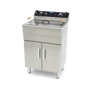 Friggitrice - 30L - 1 Cestello - con Rubinetto di Scarico e Base Armadiata
