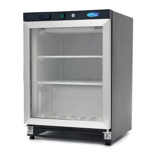 Congelatore - 200L - Nero - con Porta in Vetro