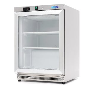 Congelatore - 200L - Acciaio Inox - con Porta in Vetro
