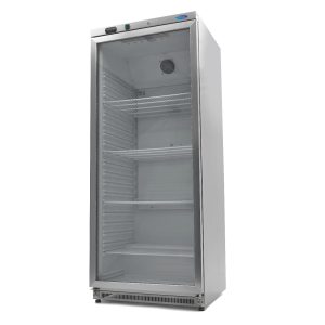 Frigorifero - 600L - Acciaio Inox - con Porta in Vetro
