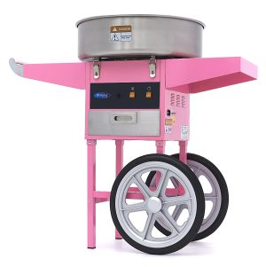 Macchina per Zucchero Filato - Ø 52 cm - Rosa - con Carrello