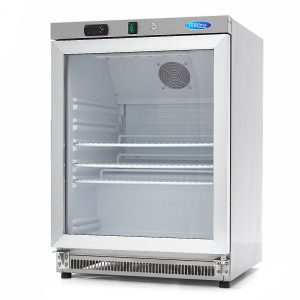 Frigorifero - 200L - Acciaio Inox - con Porta in Vetro